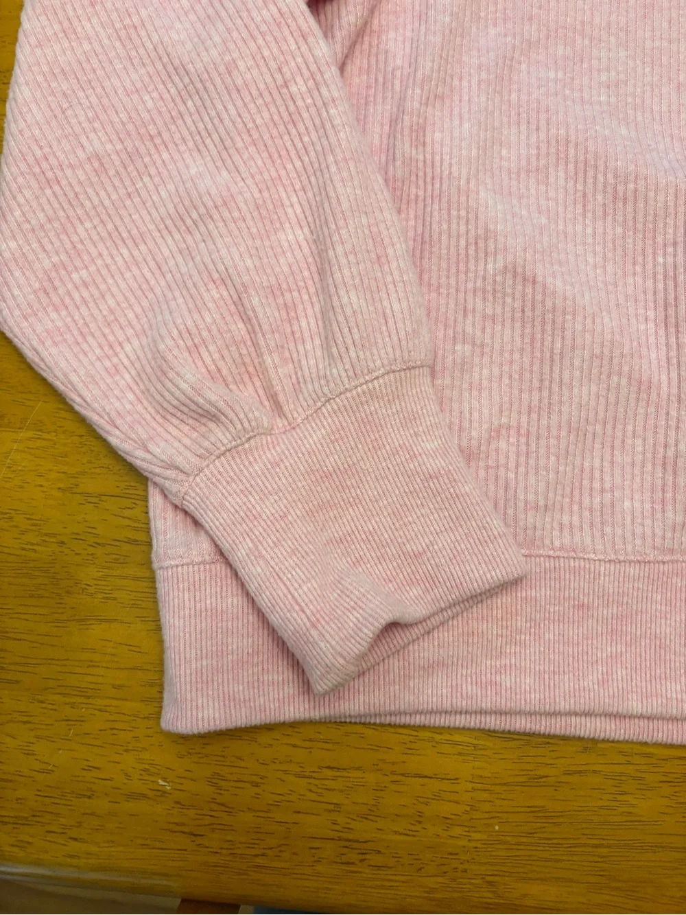 J. Crew Soft Pink Ribbed Mock Neck Sweater